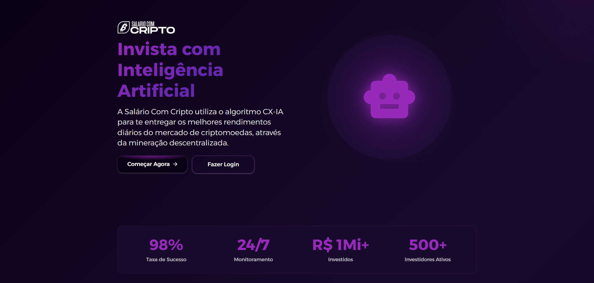 Salário com Cripto Desktop